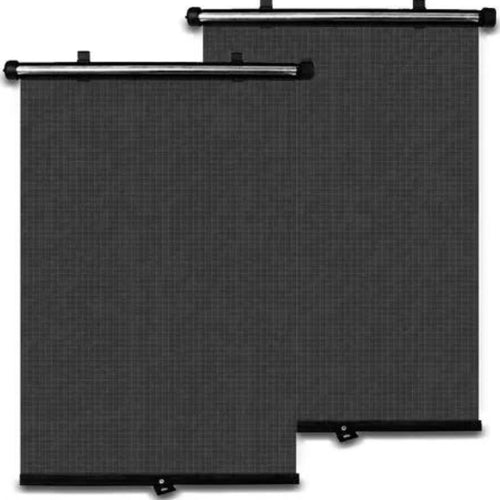 2 Parasol Retráctil Enrollable Lateral Negro 45x55 Negro