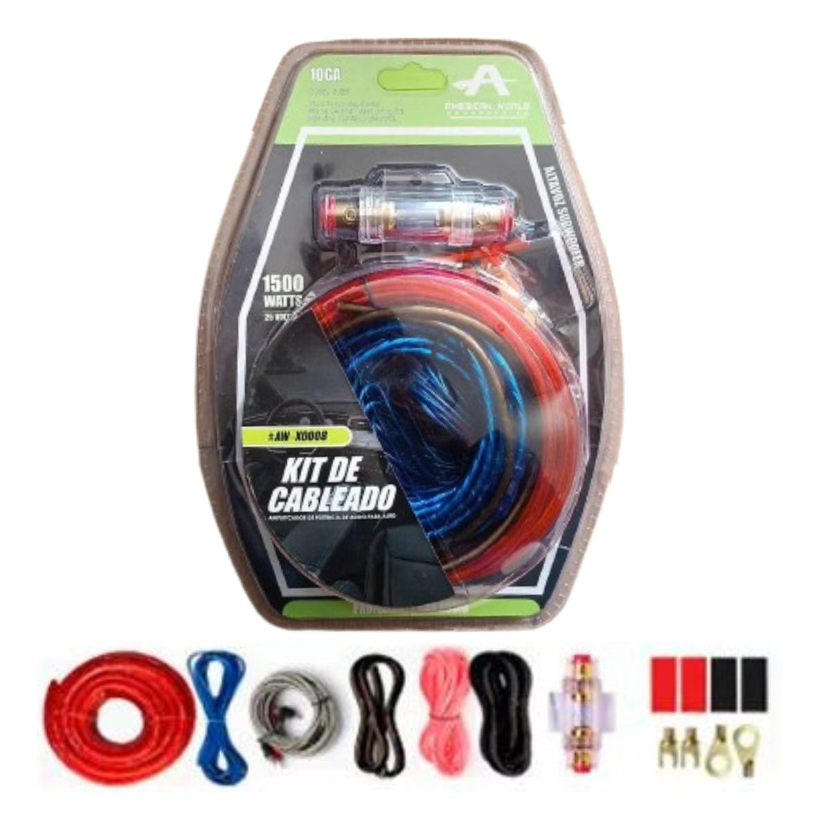 Kit Instalación Cable Rca Amplificador Audio Auto 10ga