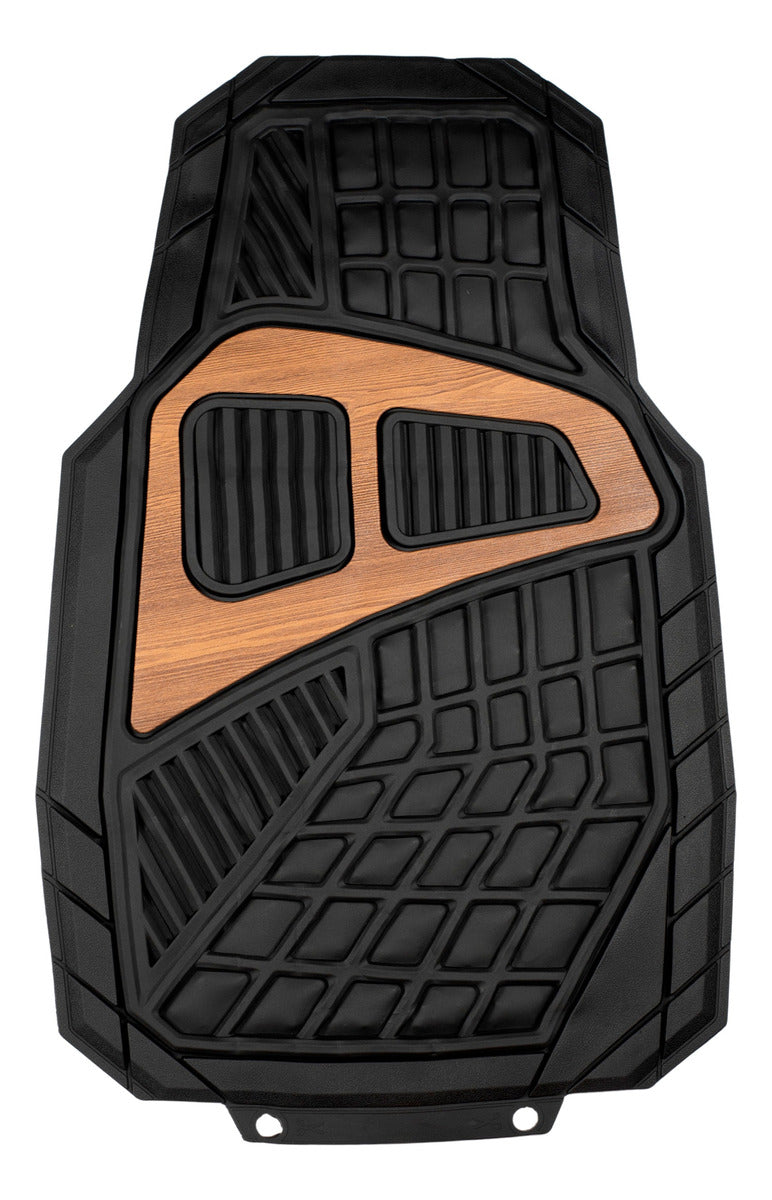 Tapete Uso Rudo Alfombra Berlin Negro-madera 4 Pzs