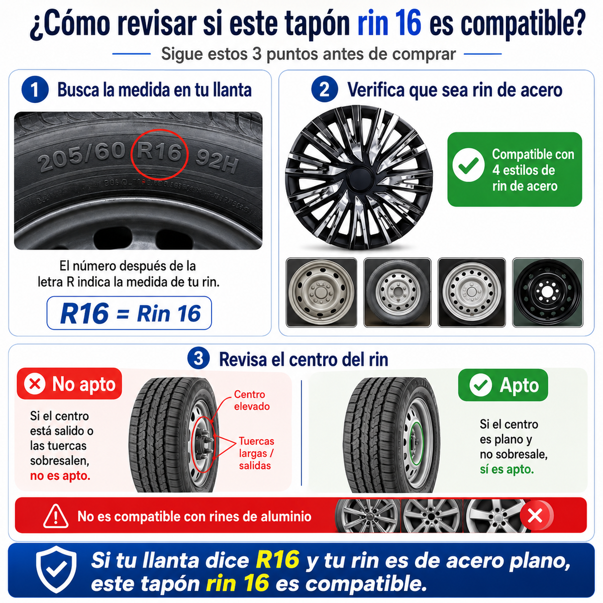 4 Tapones Tapon Copra Europeos Universal Rin 16 Deportivo