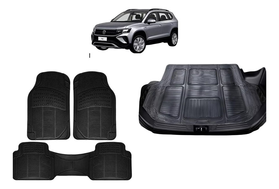 Tapete Proteck + Tapete Cajuela Cargo Universales Negro