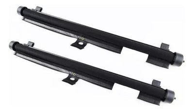 2 Parasol Retráctil Enrollable Lateral 40x45 Cms Negro