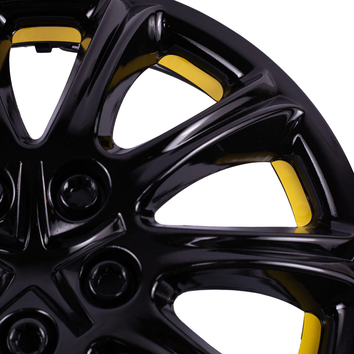 Tapones Polveras Optimus Rin 13 Negro Brillante Con Amarillo