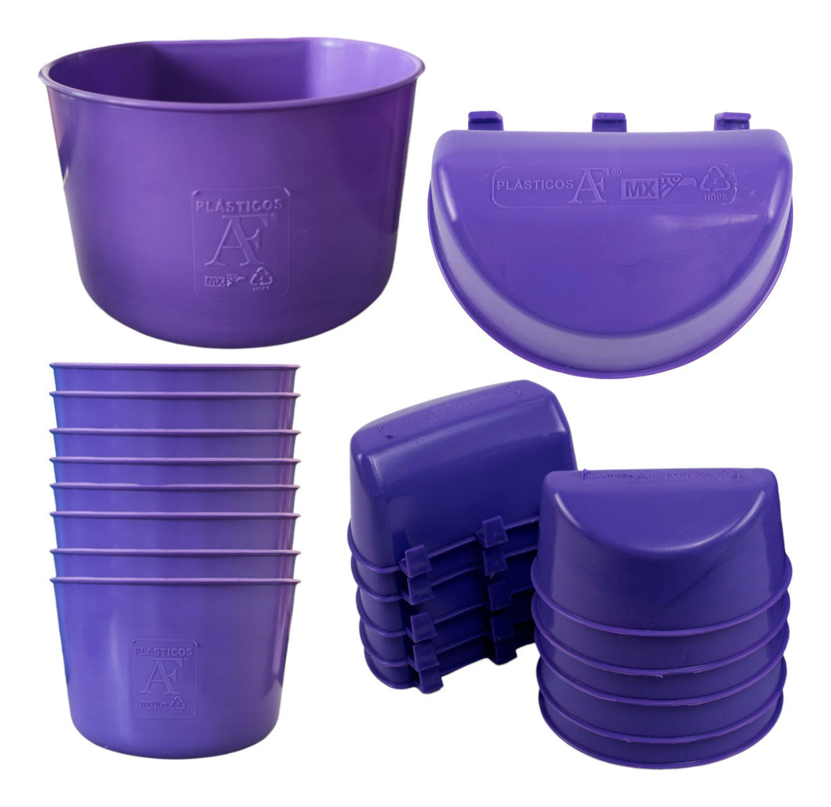 50 Bebederos Comederos Para Gallo Media Luna + 50 De 1.2 L