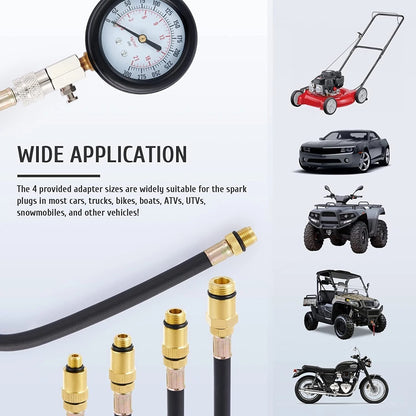 Medidor Compresión Cilindro Motor Gasolina Manómetro 0-300