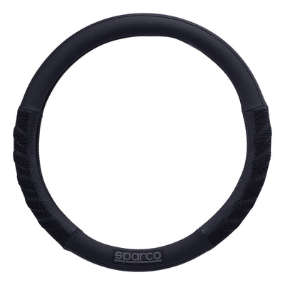 Cubrevolante Y Hombreras Sparco Negro Antiderrapante Cuero