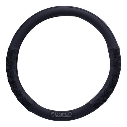 Cubrevolante Y Hombreras Sparco Negro Antiderrapante Cuero