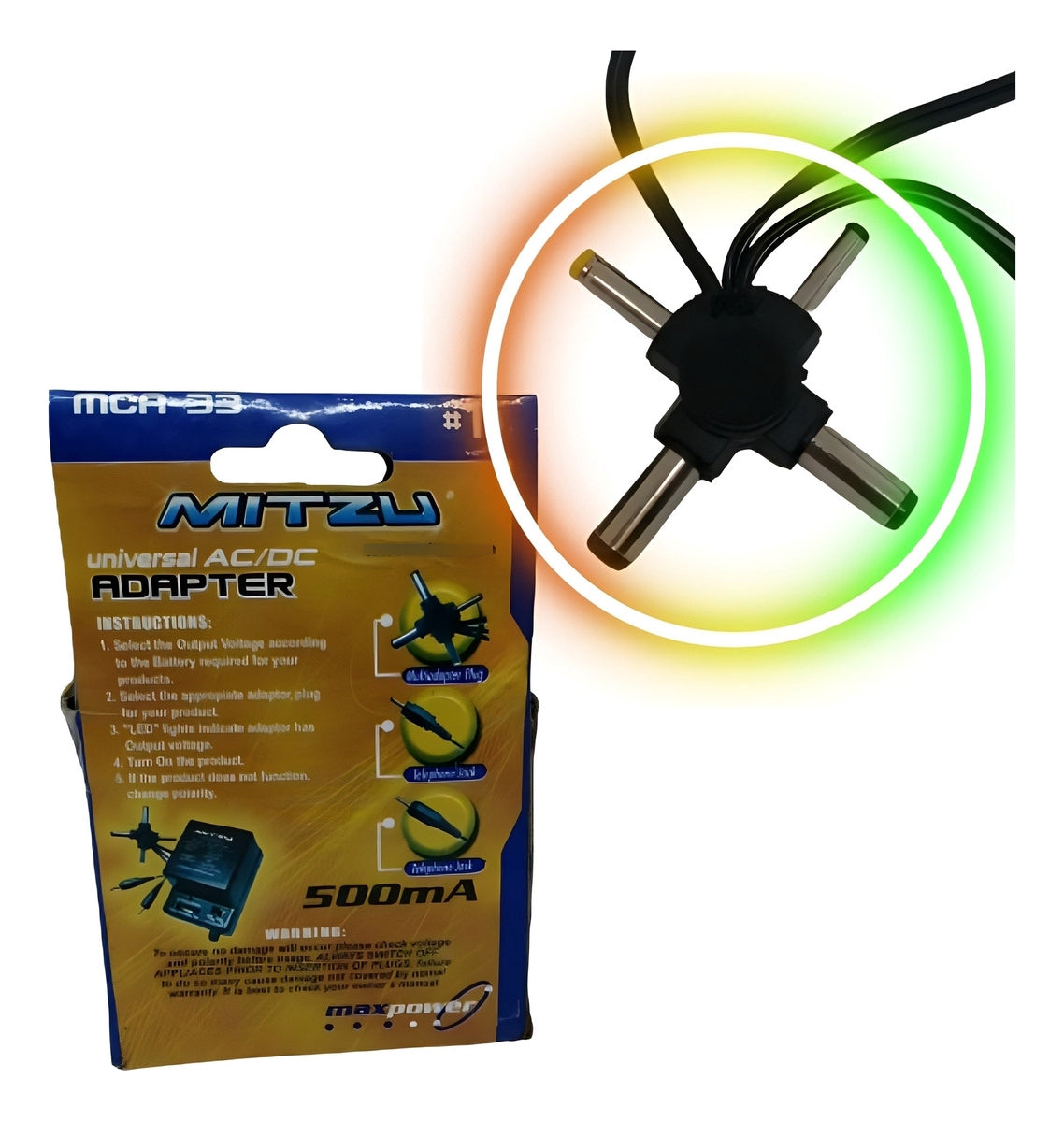 Eliminador Múltiple 5 Conectores De 500 Ma 110-220v  Mitzu