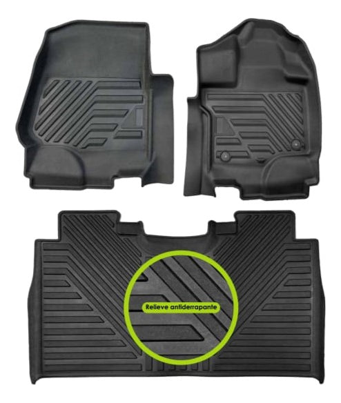 Tapete Para Camioneta Estilo Terraflex Ford Negro Charola