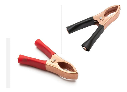 Pinzas Caimán Para Cable Pasa Corriente 4 Piezas, Rojo Negro