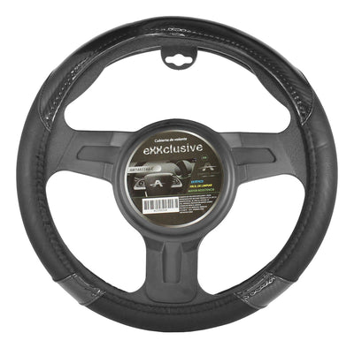 Funda Volante Auto Fibra Carbono Y Cuero Cubre Universal