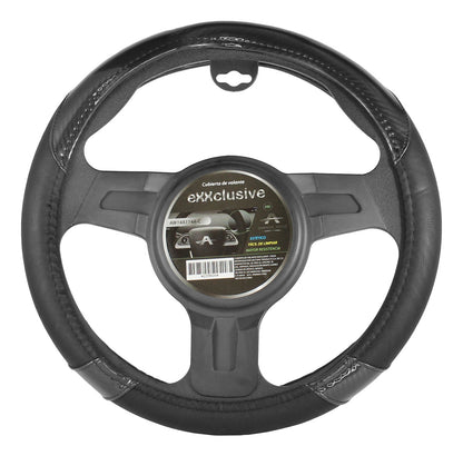 Funda Volante Auto Fibra Carbono Y Cuero Cubre Universal