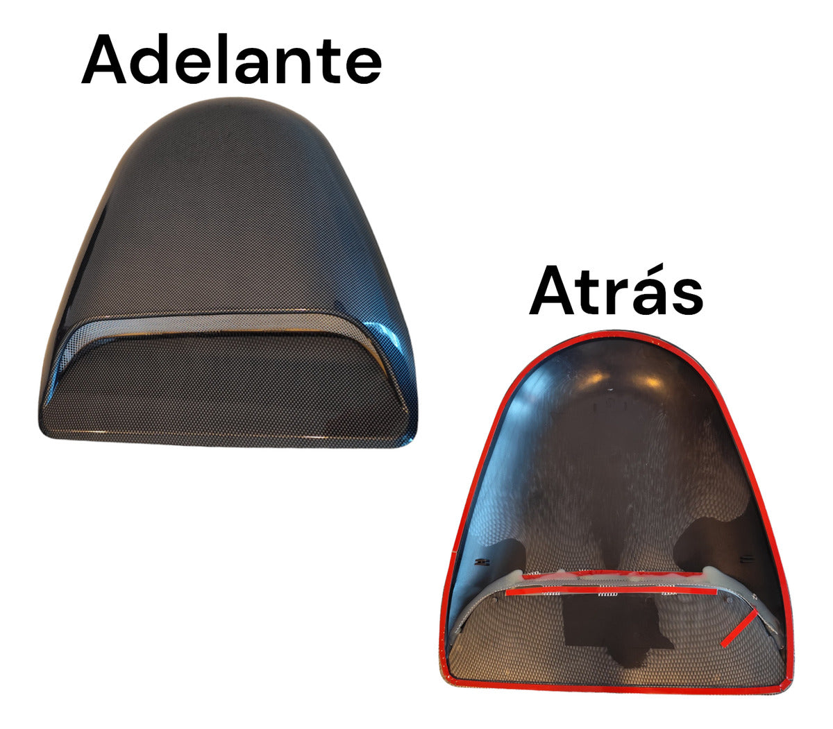 Toma De Aire Para Cofre Rejilla Deportivo Tipo Fibra De Carb