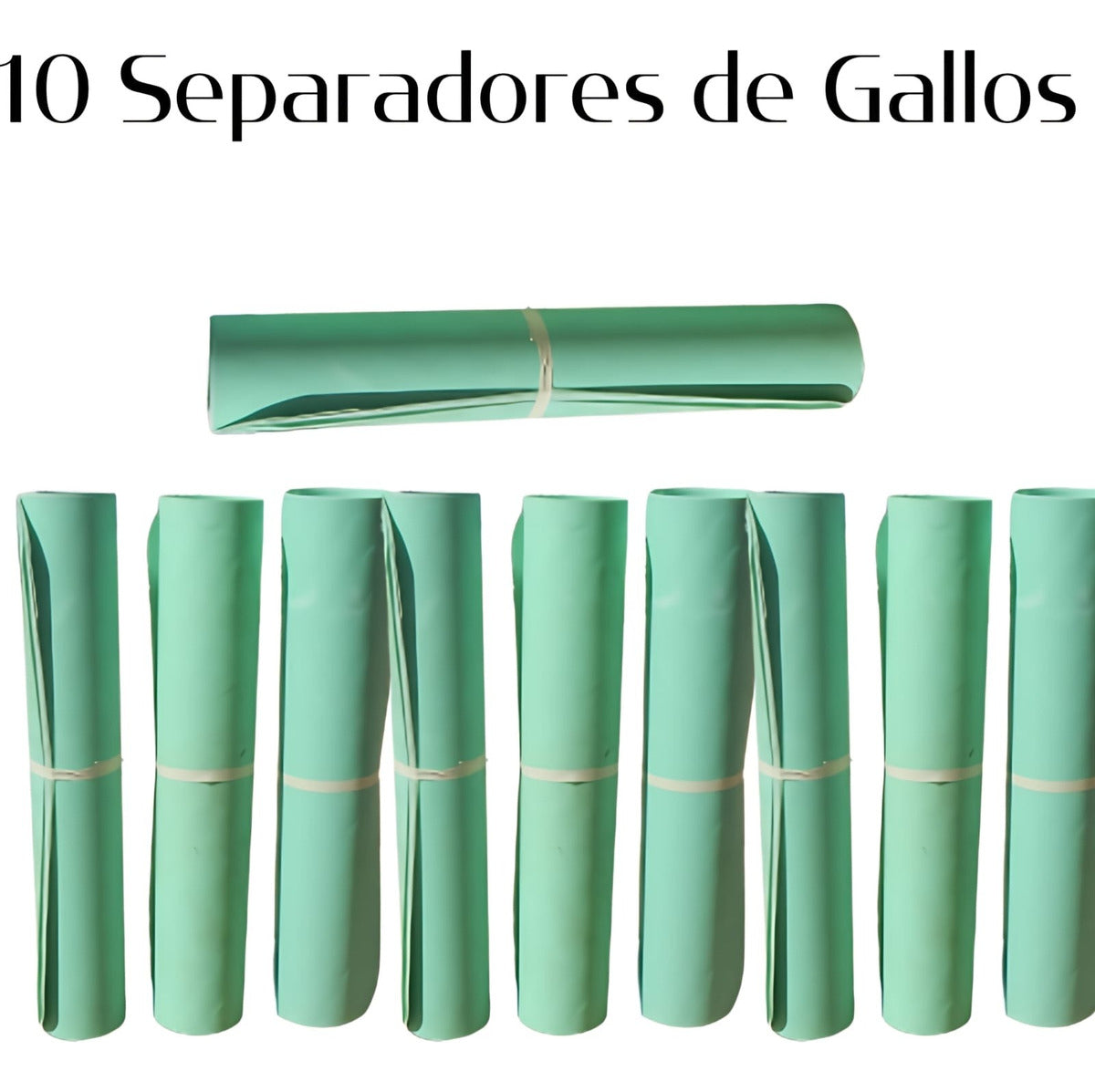 10 Separadores De Gallos Flexibles Verdes Gallo Gallinas
