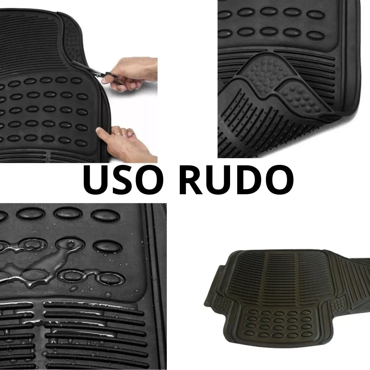 Tapete Proteck + Tapete Cajuela Cargo Universales Negro