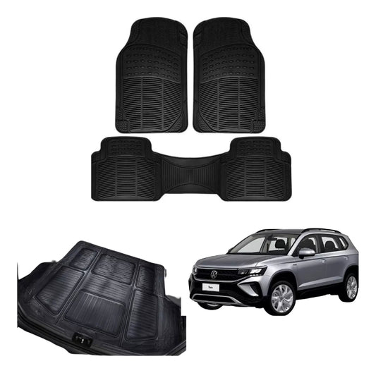 Tapete Proteck + Tapete Cajuela Cargo Universales Negro