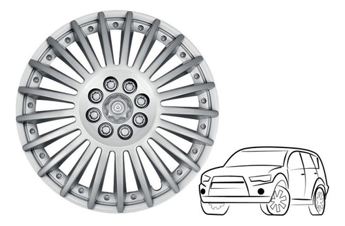 2 Tapones Polveras Llanta Rin 13 Deportivo Gris Owc
