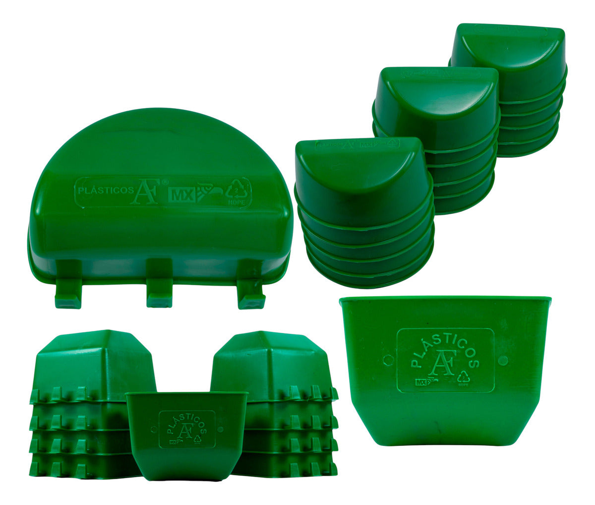 60 Comederos Bebederos Para Gallo 30 Media Luna + 30 Cuadrad