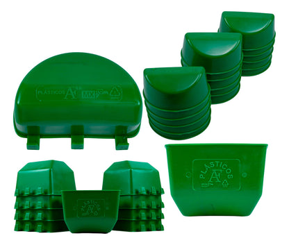 60 Comederos Bebederos Para Gallo 30 Media Luna + 30 Cuadrad