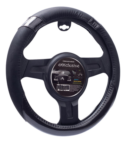 Funda Volante Auto Fibra Carbono Y Cuero Cubre Universal