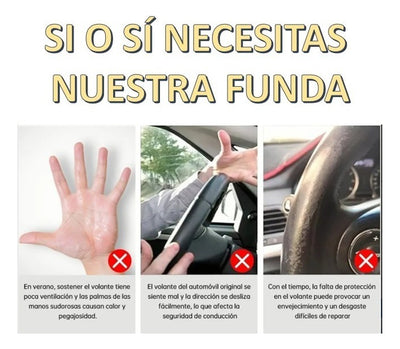 Funda Cubrevolante Deportivo Auto/camioneta Premium X7 Piel