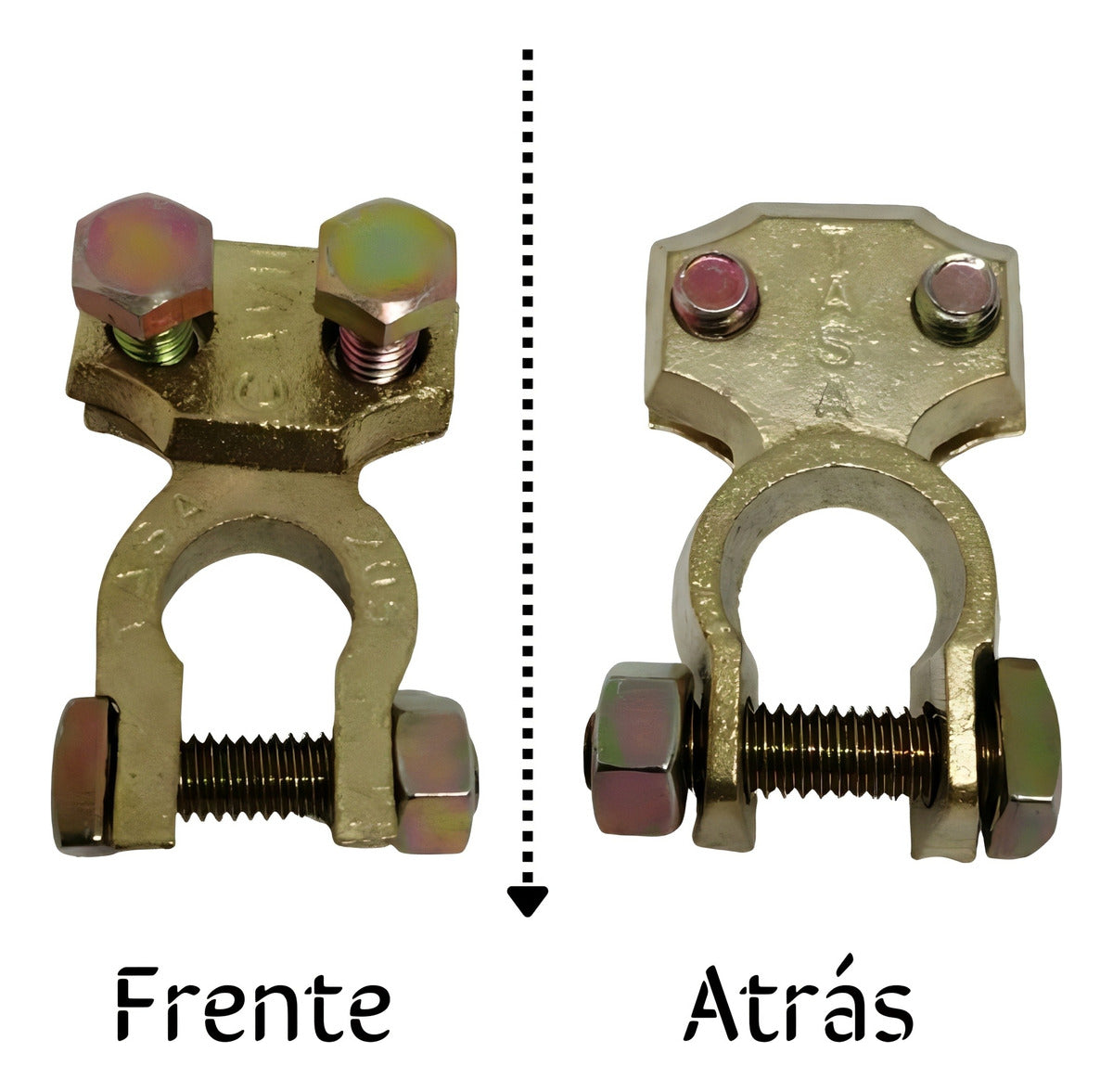 Terminal Reforzada 2 Tornillos De Batería Auto/camión 5 Pzs
