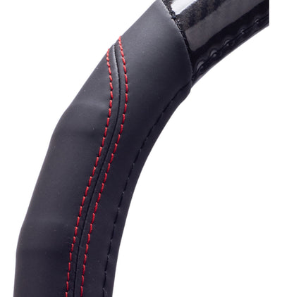 Funda Cubre Volante Fibra Carbono Universal 38cm Negro Auto