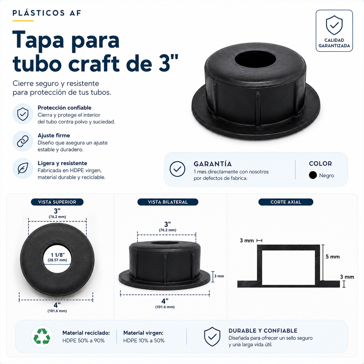 300 Tapa Tubo Rollos Papel Kraft Playo 3 Despachador Cartón