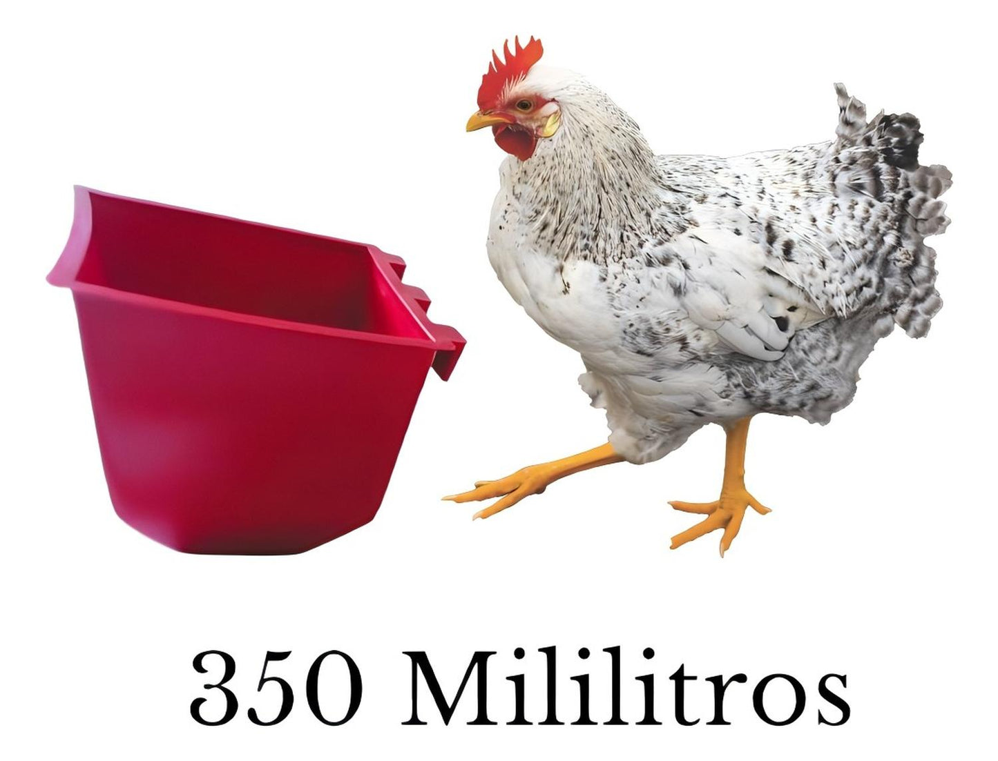 200 Bebederos Comederos Cuadrados Para Aves De 350 Ml