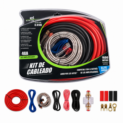 Kit Instalación Cable Rca Amplificador Audio Auto 4ga