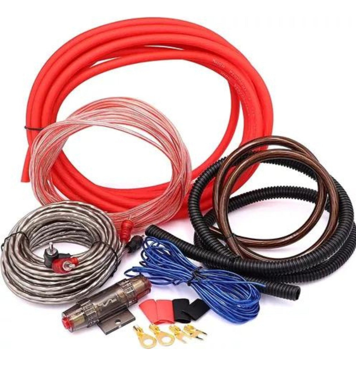 Kit Instalación Cable Rca Amplificador Audio Auto 4ga