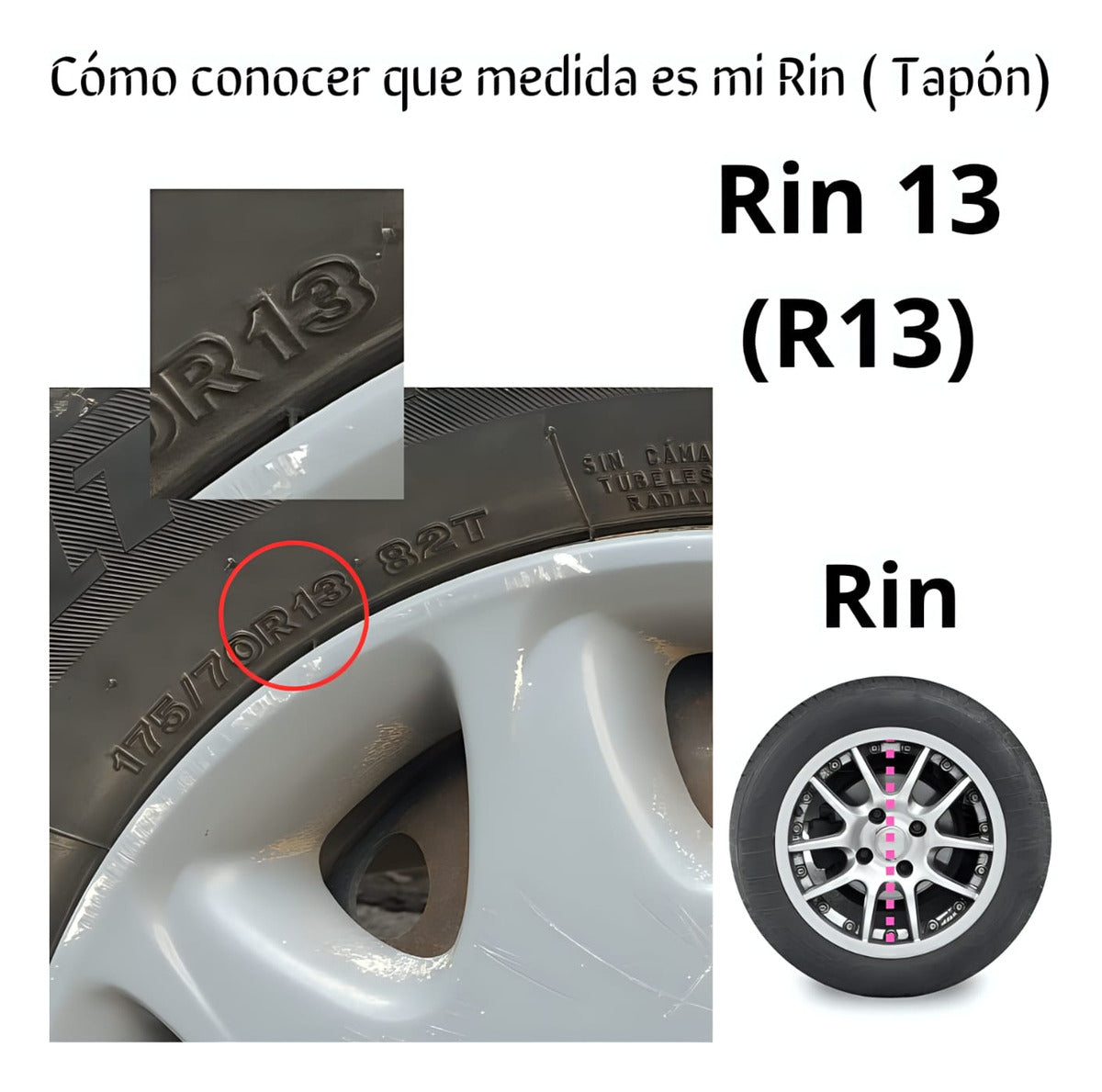 Tapones Polveras Optimus Rin 13 Negro Brillante Con Amarillo