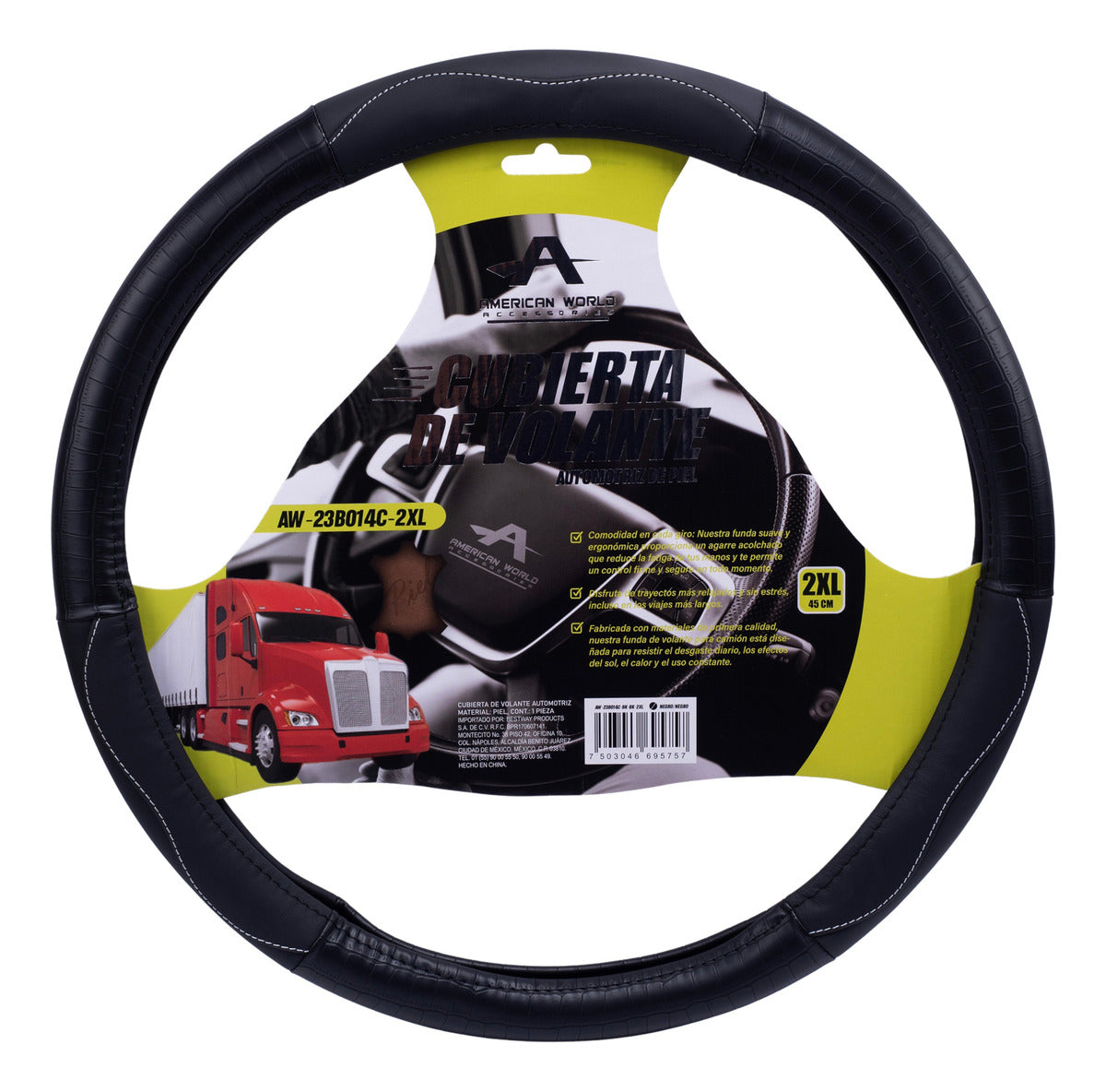 Funda Forro Cubre Volante De Piel Para Camión Tractocamión