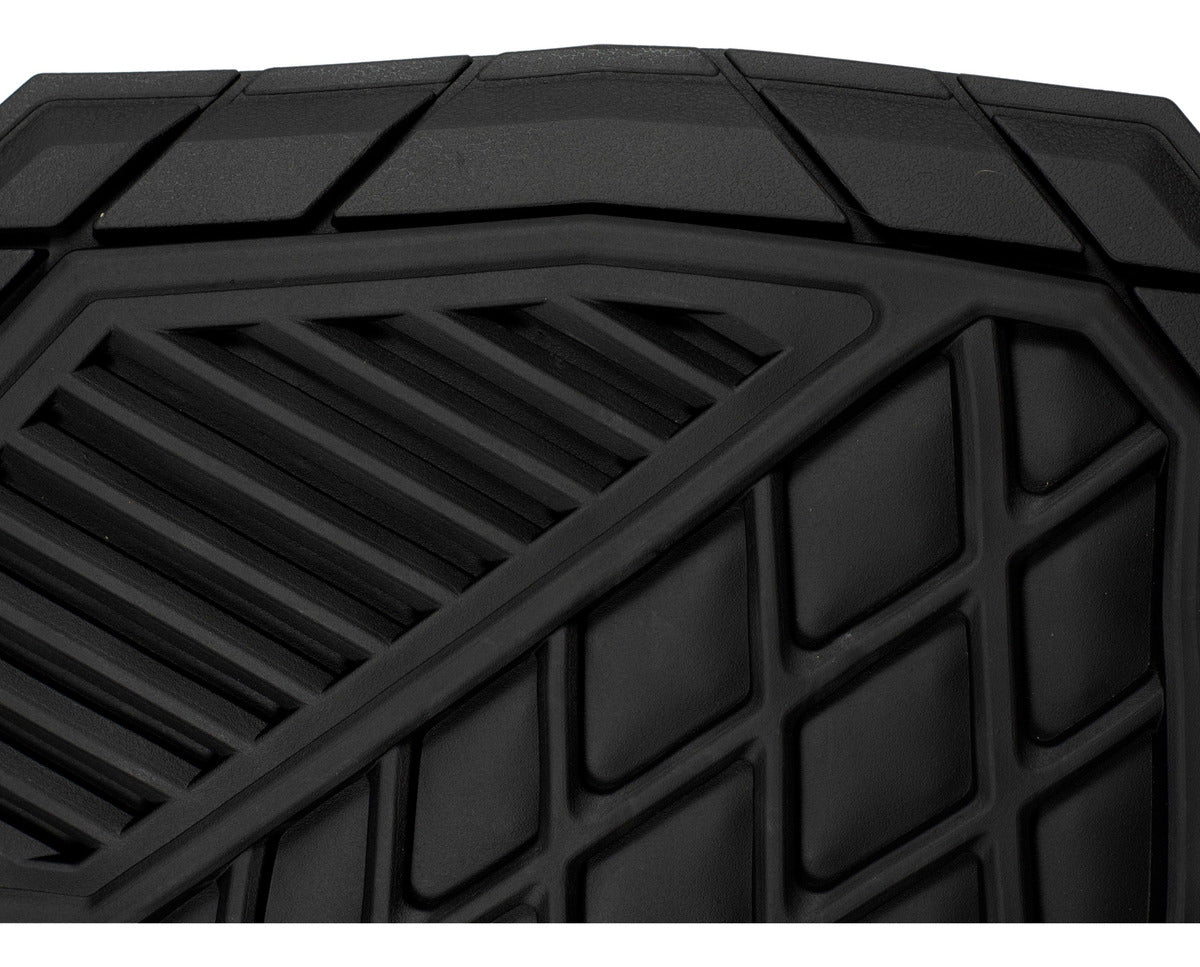 Tapete Uso Rudo Alfombra Berlin Negro-madera 4 Pzs