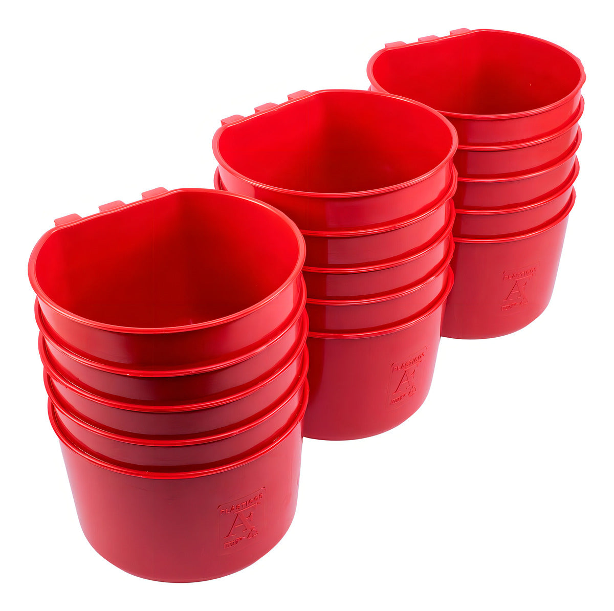 1 Bebedero Comedero Jaula 1.2 L Gallos Redondo Color Rojo