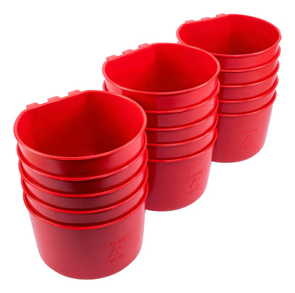 1 Bebedero Comedero Jaula 1.2 L Gallos Redondo Color Rojo