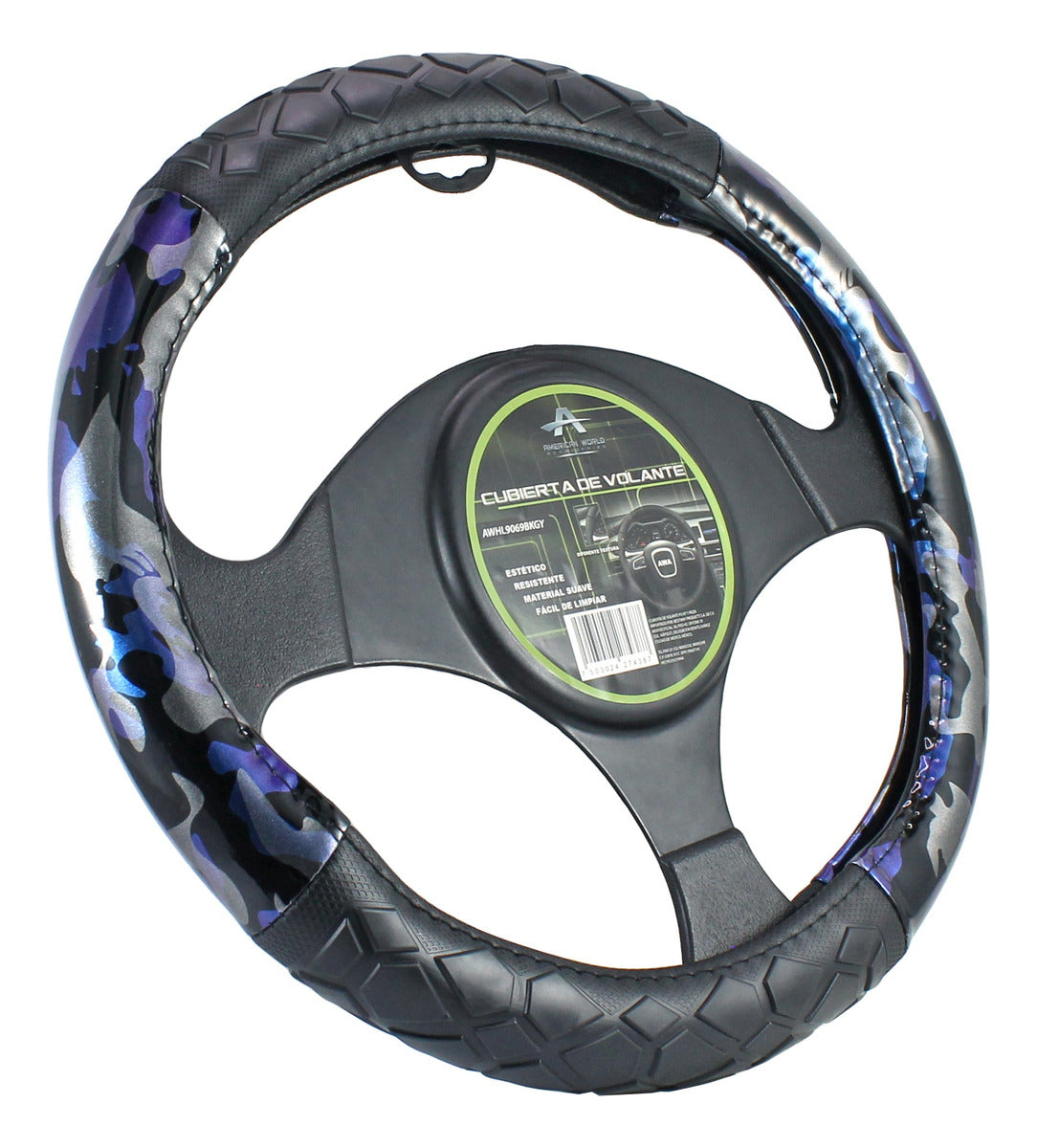 Funda Volante Camuflaje Azul/gris /negro