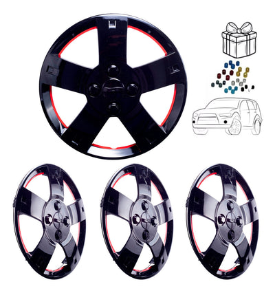Tapones Optimus Negro-rojo Rin 14 Audi Dodge Ford Kia Isuzu