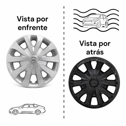 4 Tapones Polveras Rin 15 Para Nissan Tipo Versa