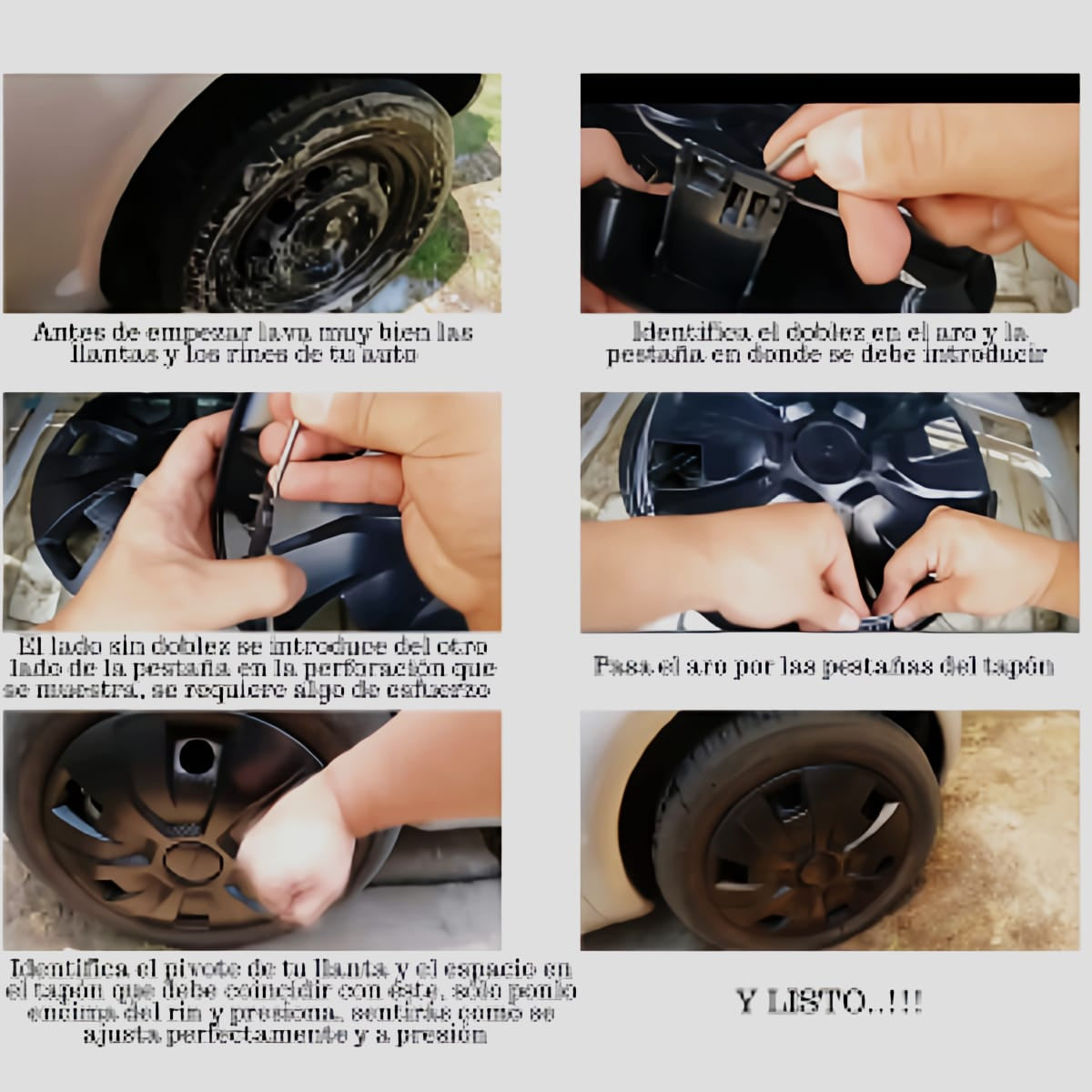 Tapones Polveras Tipo Tsuru Nissan Optimus Negro Rin 14