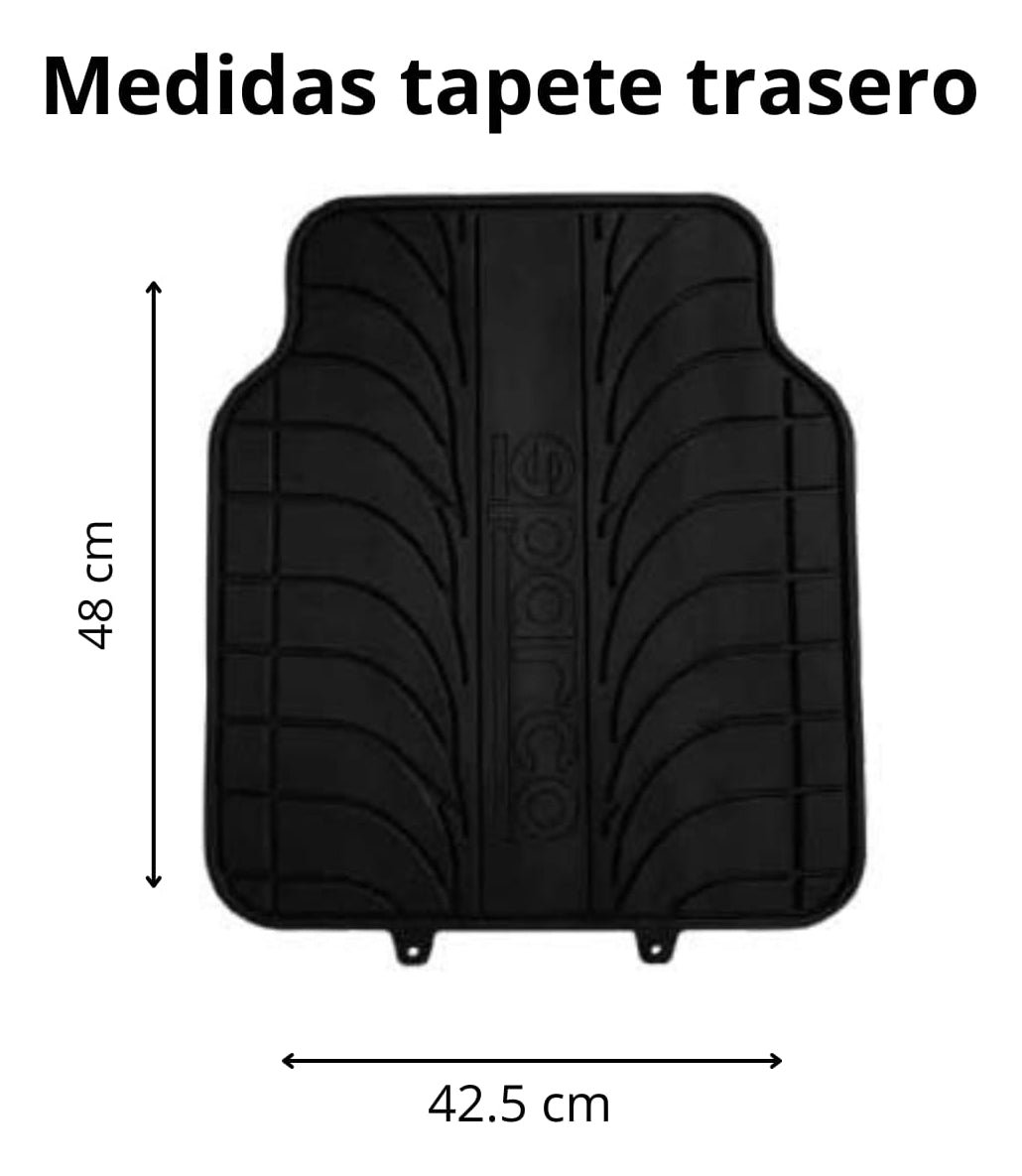 Tapete Alfombra Para Auto Universal Uso Rudo Juego 4 Pz Gris