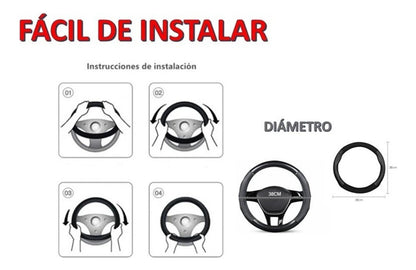 Funda Cubre Volante Medida Universal Deportivo Automovil