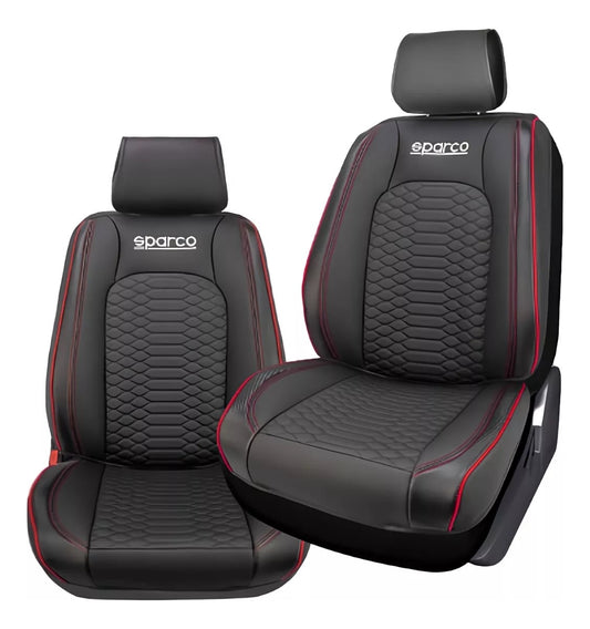 2 Cubre Asientos Vestiduras 3d Sparco Deportivo Rojo F1