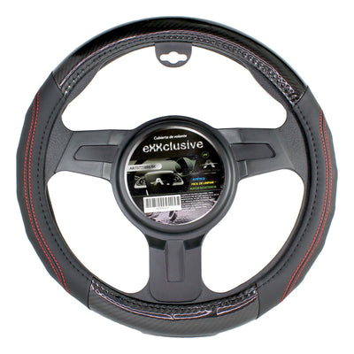 Funda Cubre Volante Fibra Carbono Universal 38cm Negro Auto