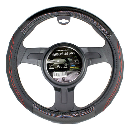Funda Cubre Volante Fibra Carbono Universal 38cm Negro Auto