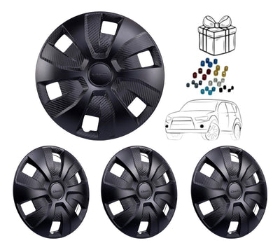 Juego 4 Tapones Polveras Negro Matte Rin 14 Owc