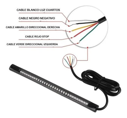 Barra Led Flexible Tira Moto Stop Direccional Universal