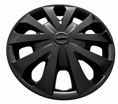 4 Tapones Polvera Rin 15 Deportivo Negro Tipo Versa