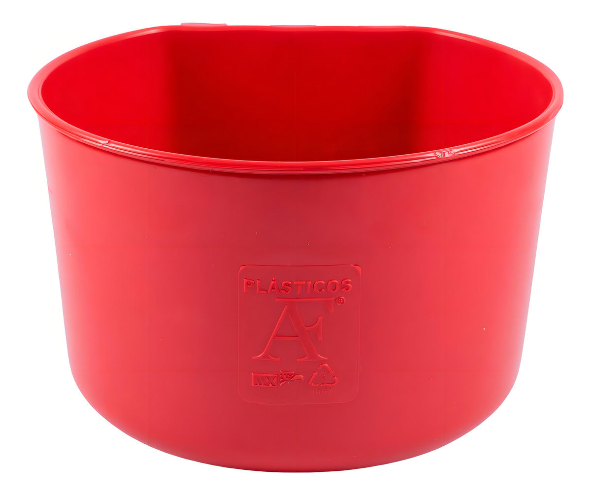 1 Bebedero Comedero Jaula 1.2 L Gallos Redondo Color Rojo
