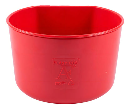 1 Bebedero Comedero Jaula 1.2 L Gallos Redondo Color Rojo